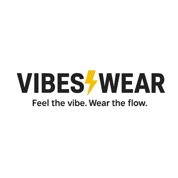 Vibes Wear logo with a lightning bolt on a white background